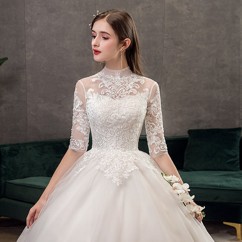 Robe de Mariée Princesse avec Manche