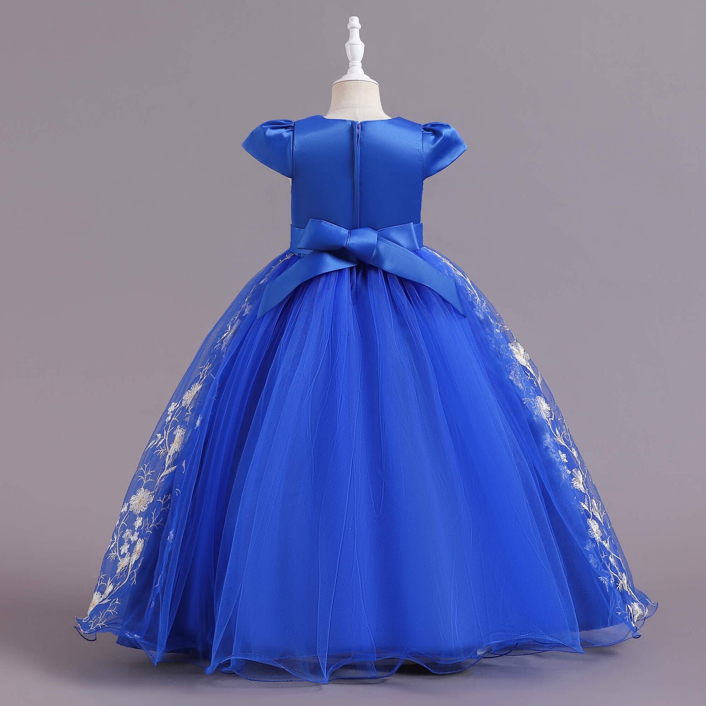 Robe Princesse Fille Bleu Roi