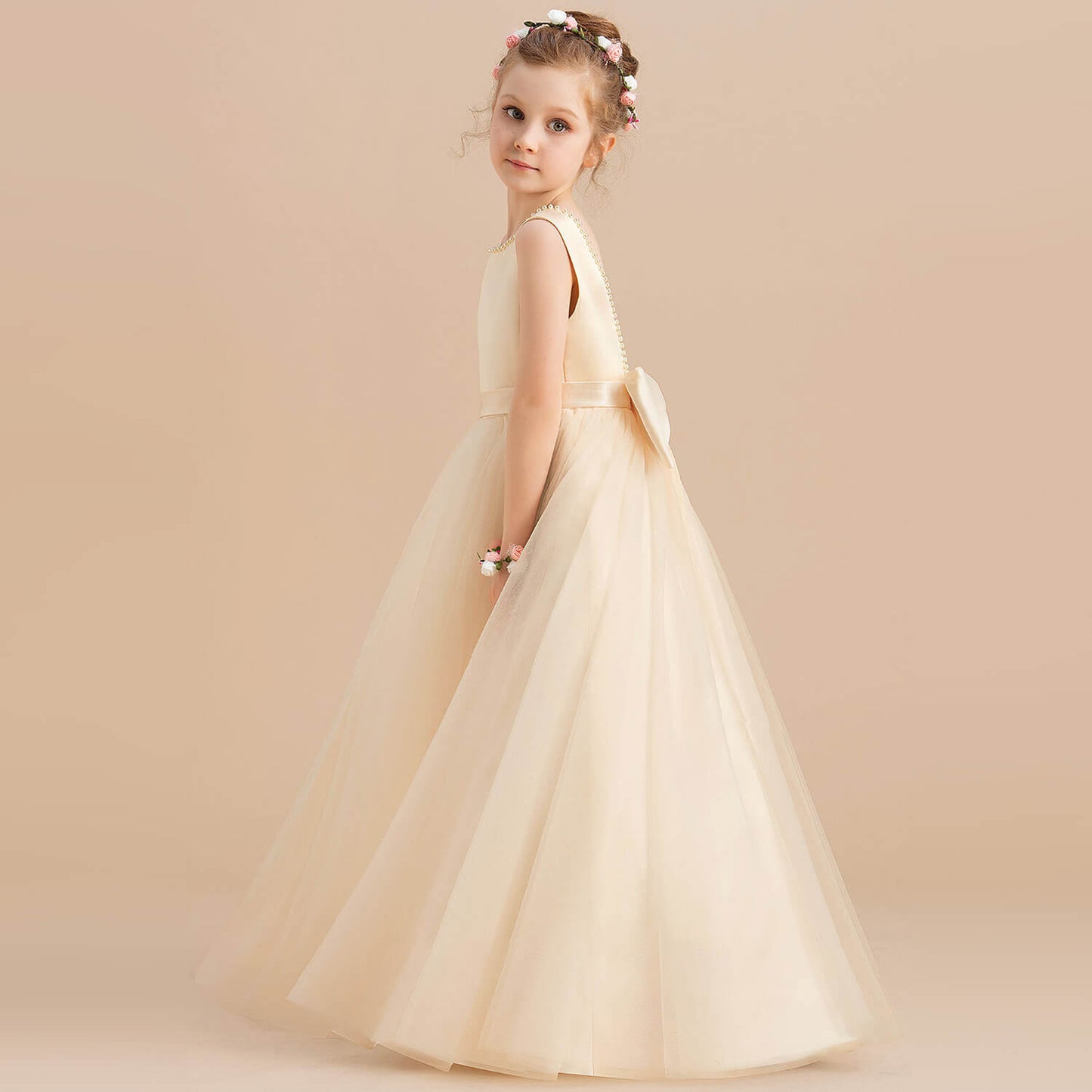 Robe princesse fille satin