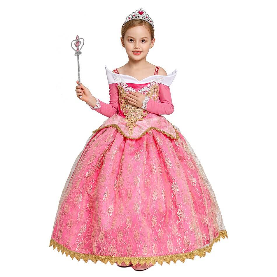 Robe princesse rose enfant