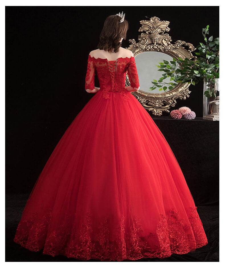 Robe de Mariée Princesse Rouge