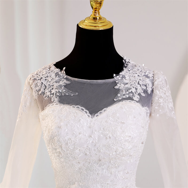Robe de Mariée Princesse Manche Longue