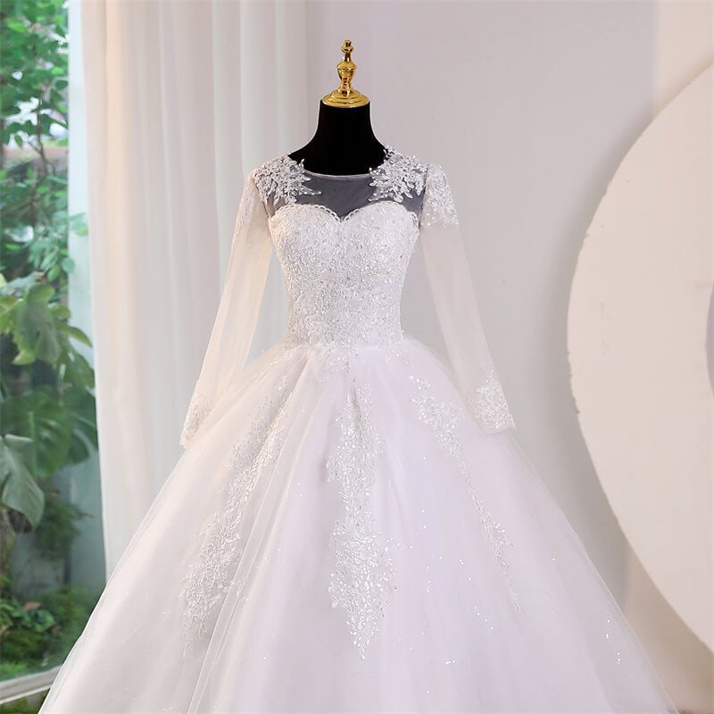 Robe de mariee princesse manche longue pas cher