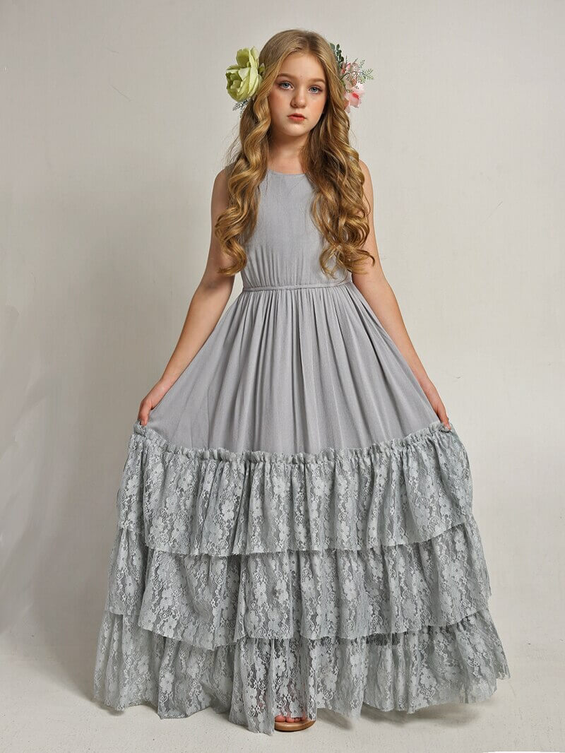 Robe de princesse argentee