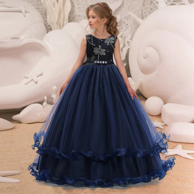 Robe de princesse bleu nuit