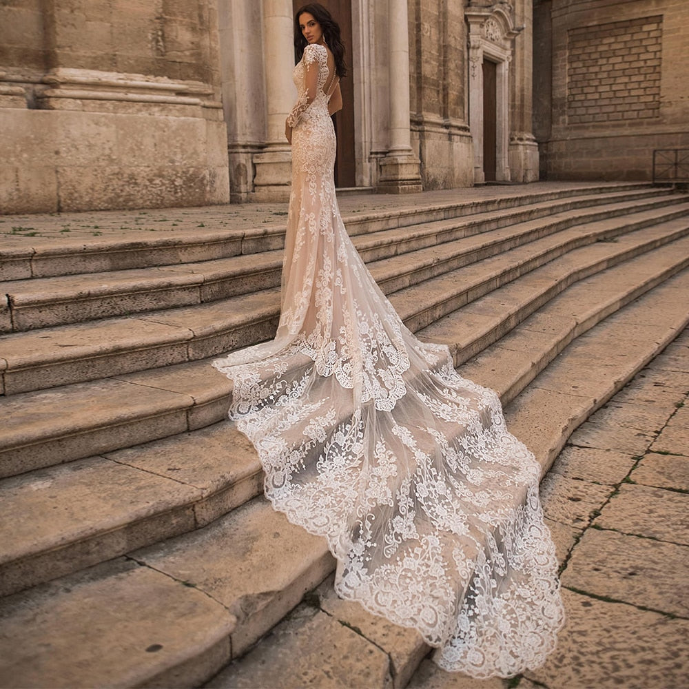 Ma-Robe-Princesse - Robe de Mariée Sirène Chic en dentelle