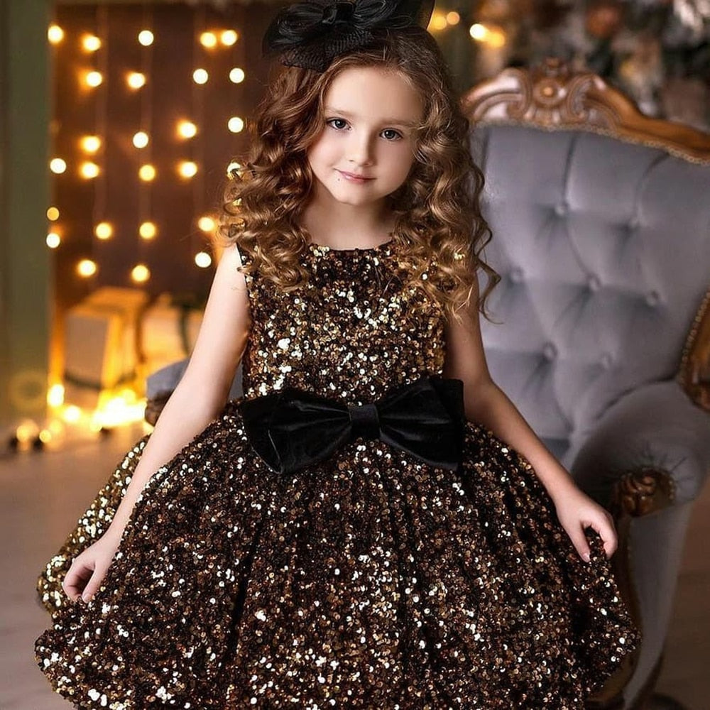 Ma Robe Princesse - Robe Princesse Cérémonie Dorée fille