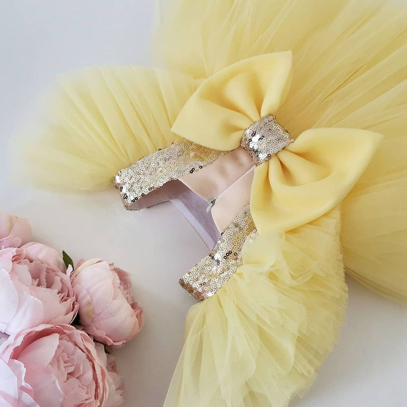 Robe Bébé Princesse jaune