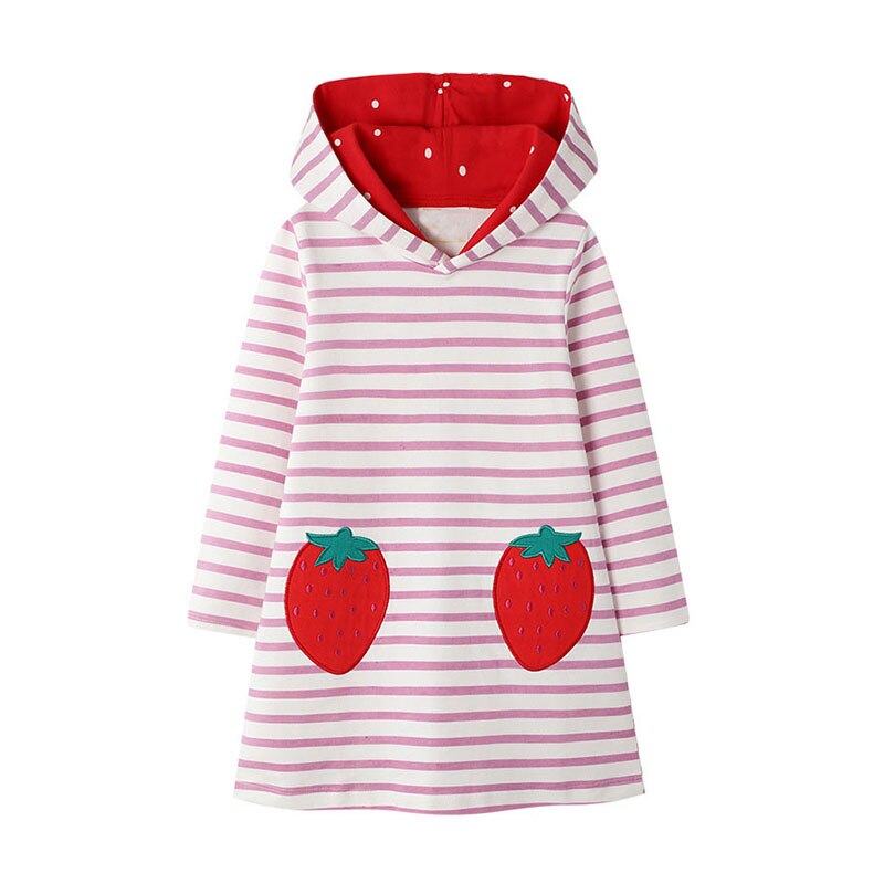 Ma Robe Princesse - Robe Princesse Fille Fraises à capuche