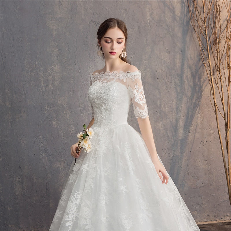 Ma Robe Princesse - Robe Princesse Mariage Simple en dentelle