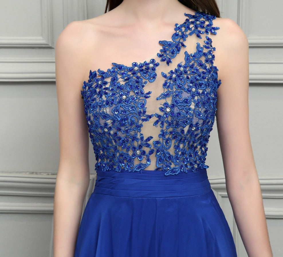 Robe Bal de Promo bleue