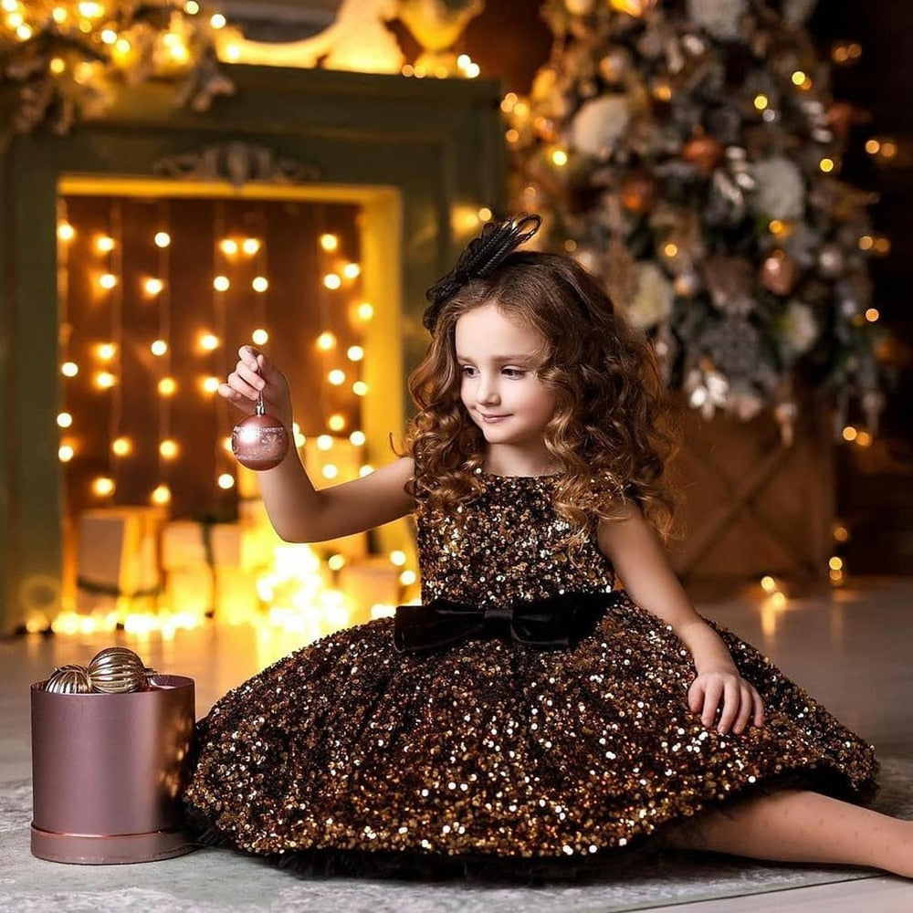 Ma Robe Princesse - Robe Princesse Cérémonie Dorée enfant