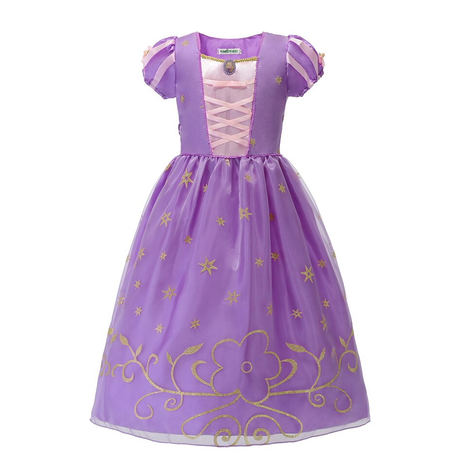 JerrisApparel Costume de princesse pour fille - Robe violette avec accessoires (violet avec accessoires, 5