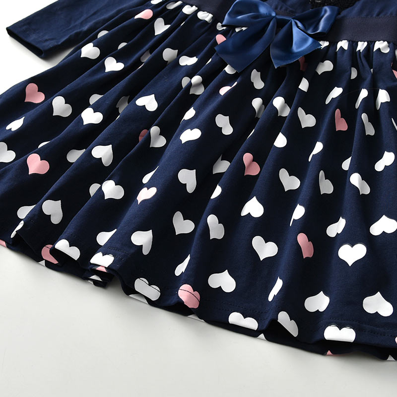 Ma Robe Princesse - Robe Princesse Fille Cœurs bleue