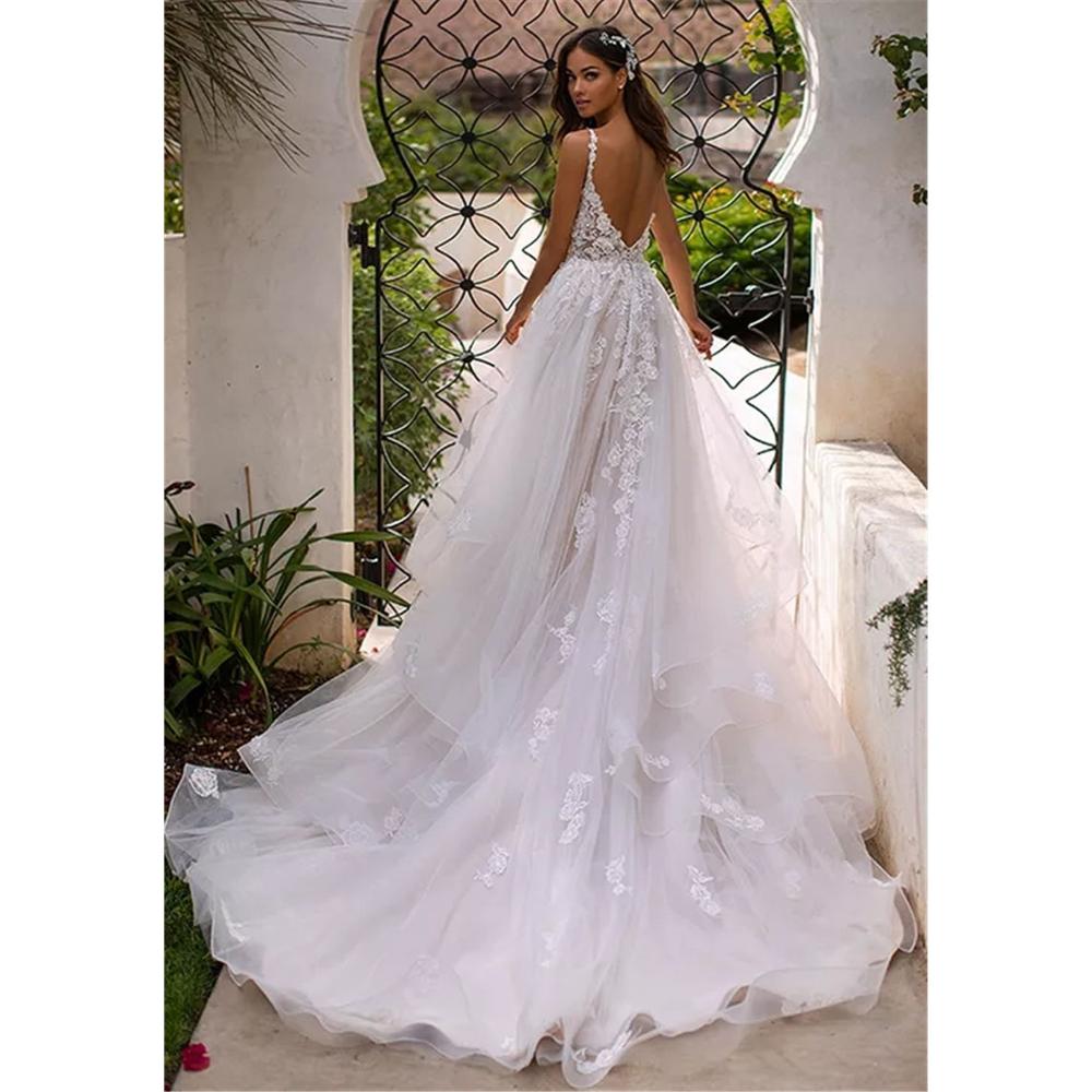 Ma Robe Princesse - Robe de Mariée Blanche Princesse dos nu