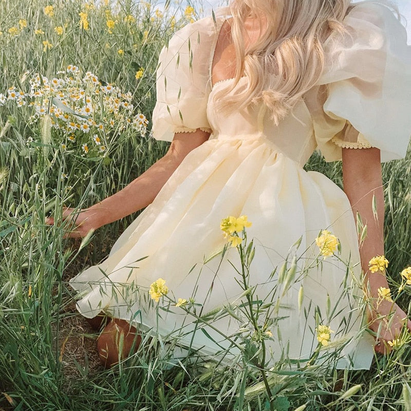 Ma robe Princesse - robe princesse courte jaune