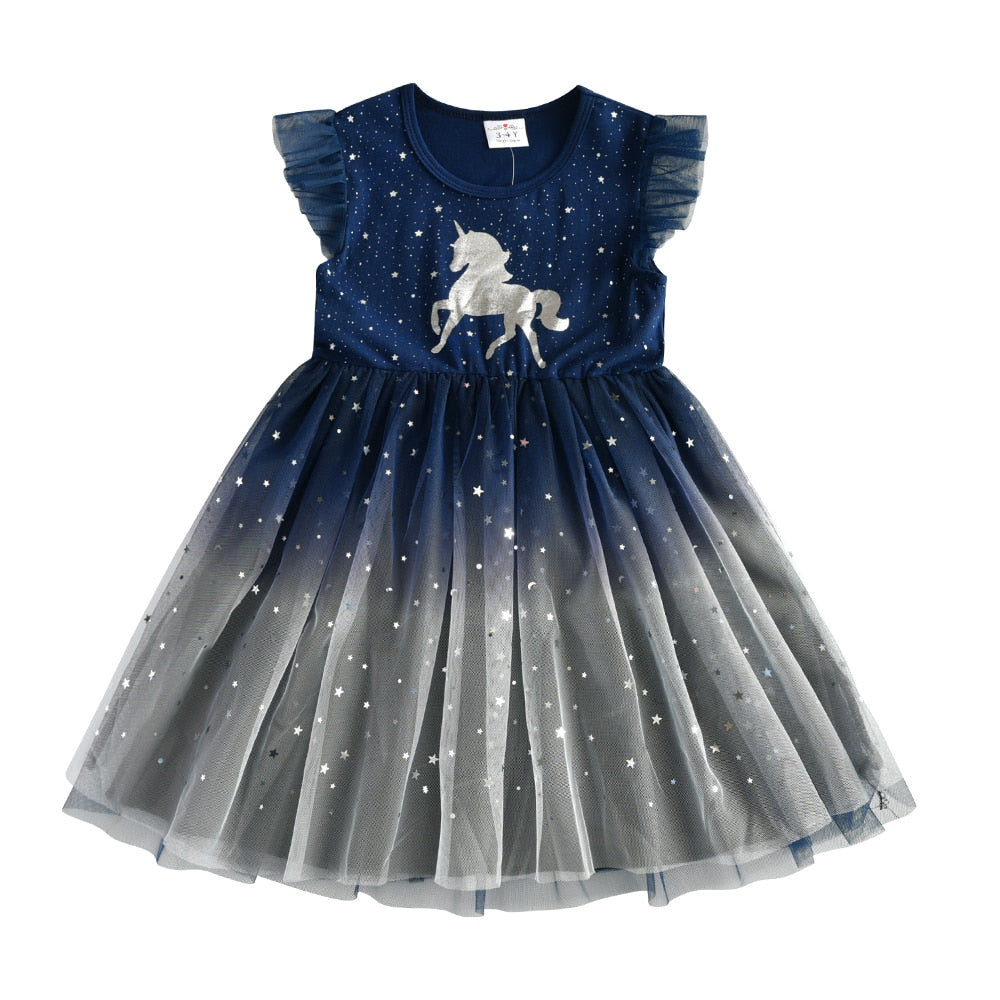 Ma Robe Princesse - robe licorne fille bleu