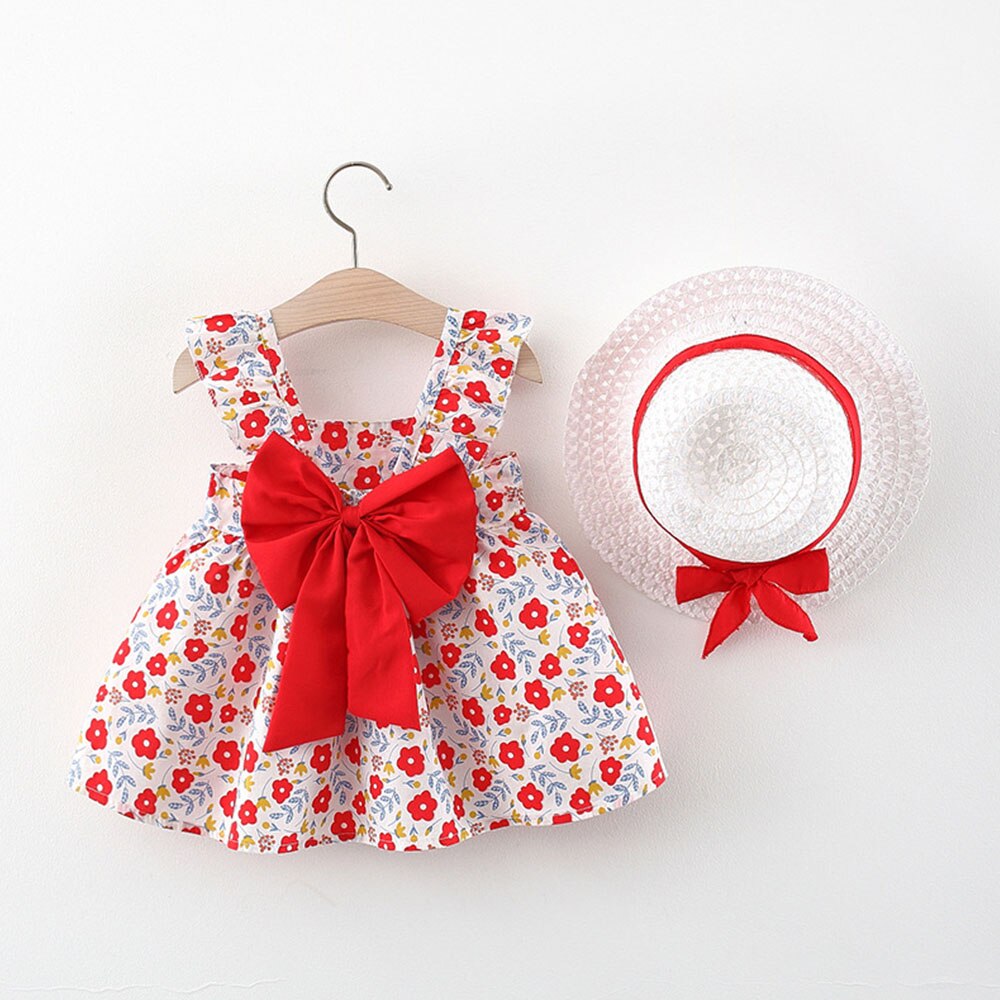 Ma Robe Princesse - Robe Princesse Bébé Fleurs Rouge
