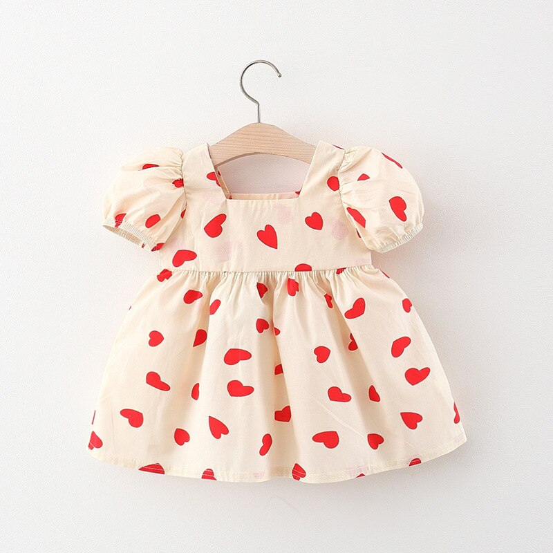 Ma Robe Princesse - Robe Princesse Bébé Jolie Cœurs blanche