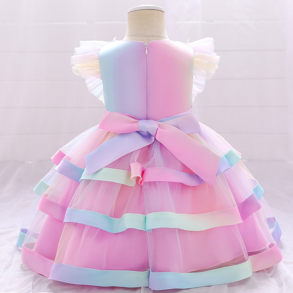 robe bébé arc-en-ciel