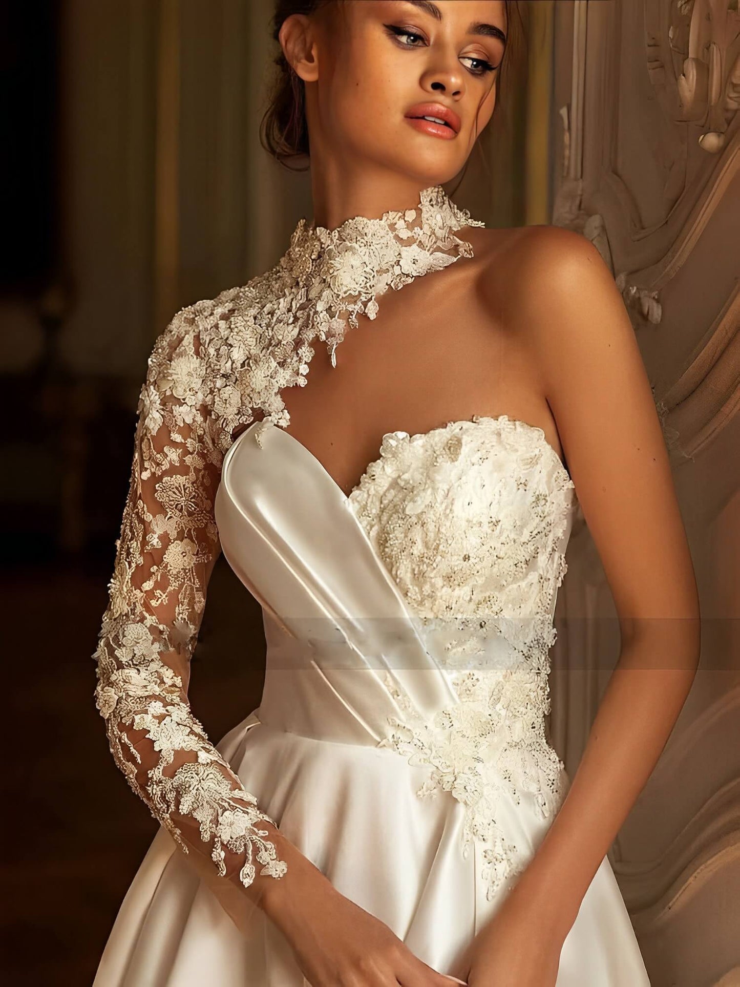 Robe de mariee avec broderie