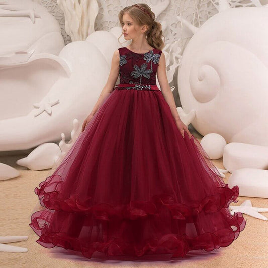Robe de princesse bordeaux 