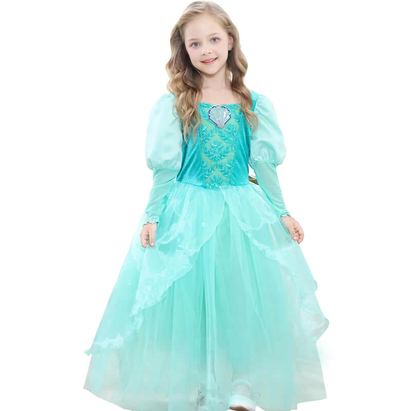 Robe de princesse turquoise