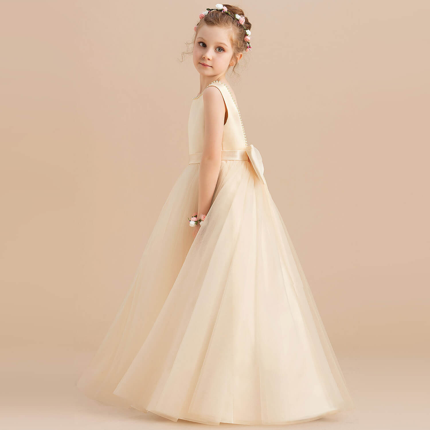 Robe princesse fille satin