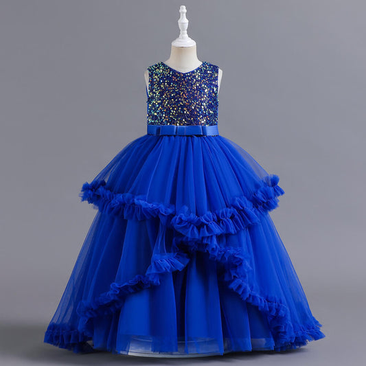 Robe princesse bleu roi