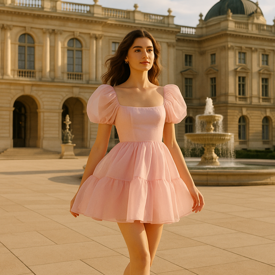 Robe princesse femme rose