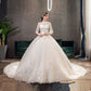 Robe de mariee de princesse avec manche
