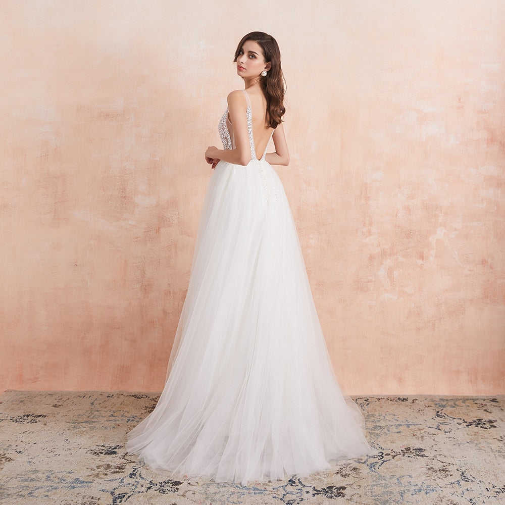 Ma-Robe-Princesse - Robe de Mariée Blanc en tulle