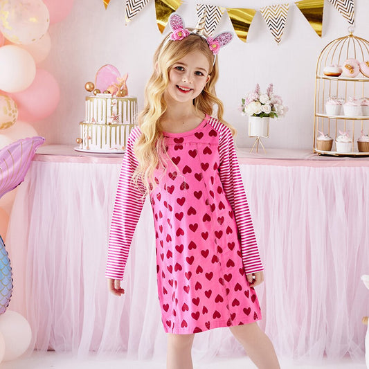 Ma Robe Princesse - Robe Princesse Fille Cœurs Roses
