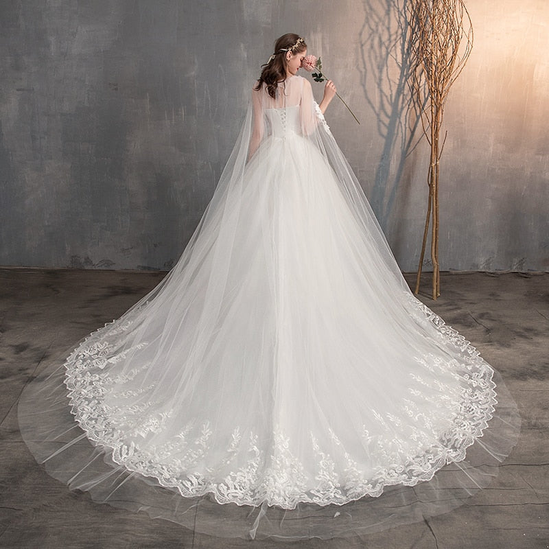 Ma Robe Princesse - Robe Princesse Mariage Longue Traine dentelle