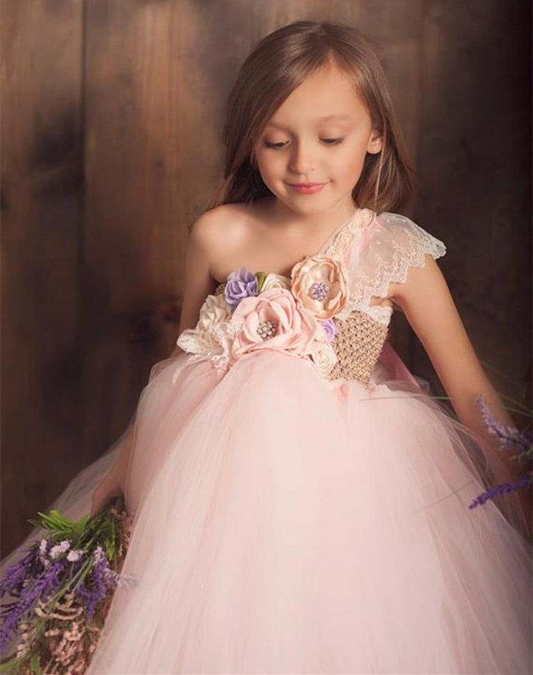 Ma robe Princesse - robe princesse rose en tulle épaule dénudée