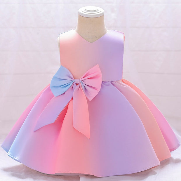 Ma robe Princesse - robe princesse bébé rose arc-en-ciel de fête