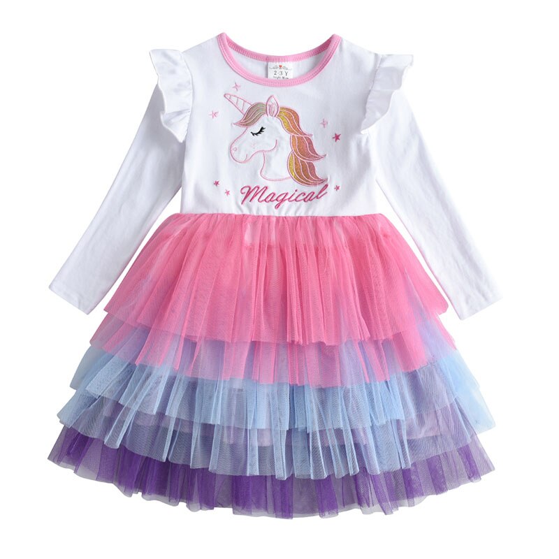 Ma Robe Princesse - Robe Princesse Fille Multicolore licorne