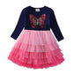 Ma Robe Princesse - Robe Princesse Fille Papillon Sequins bleue