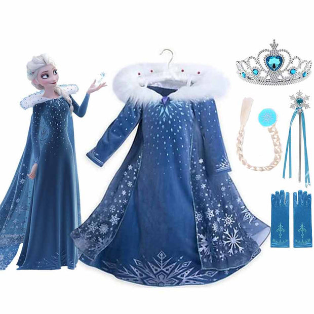 Disney reine des neiges déguisement princesse robe pour filles