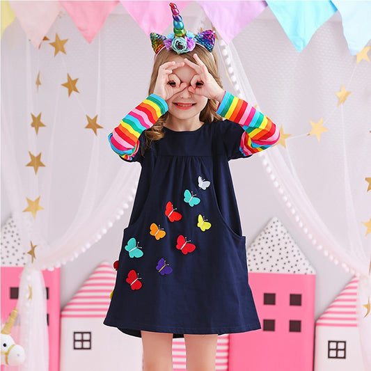Ma Robe Princesse - Robe Princesse Fille Papillons Multicolores
