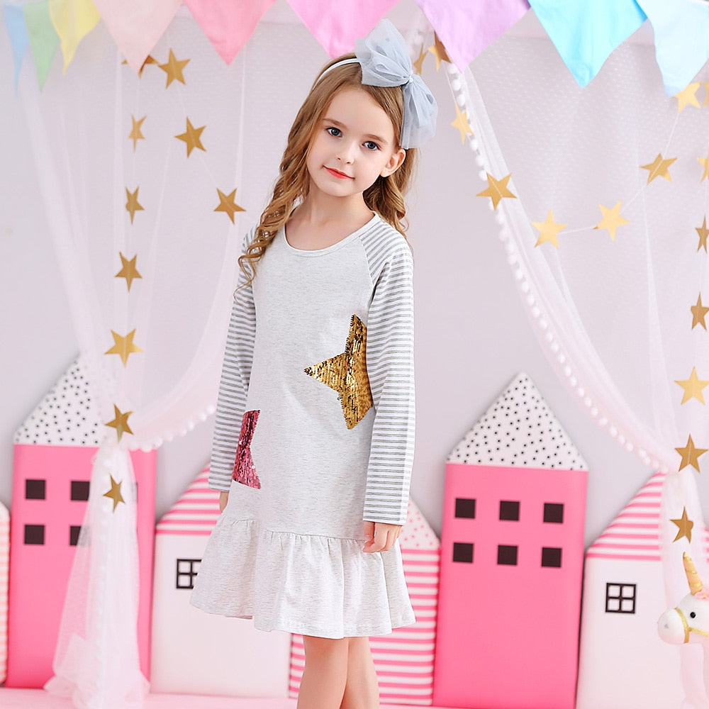 Ma Robe Princesse - Robe Princesse Fille Etoiles sequins