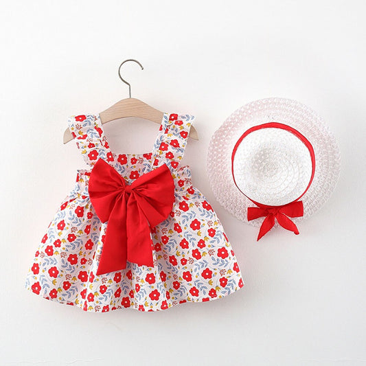 Ma Robe Princesse - Robe Princesse Bébé Fleurs Rouge