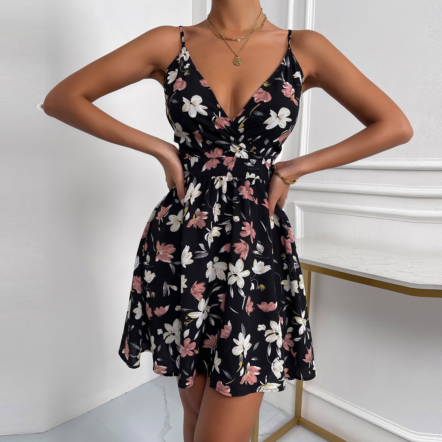 Ma Robe Princesse - Robe Noire Princesse fleuri