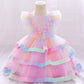 robe bébé tulle arc-en-ciel