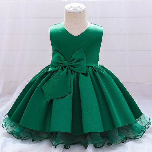 Ma robe Princesse - robe princesse bébé verte pour baptême